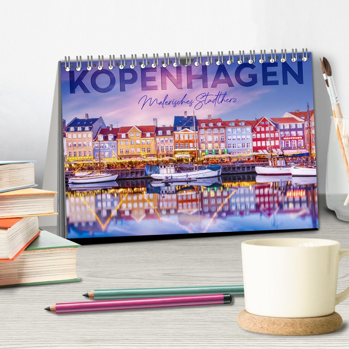 Bild: 9783383911149 | KOPENHAGEN Malerisches Stadtherz (Tischkalender 2025 DIN A5 quer),...