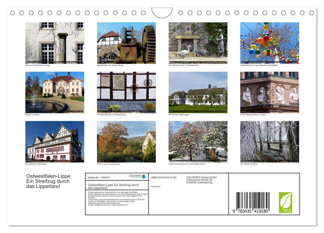 Bild: 9783435419180 | Ostwestfalen-Lippe Ein Streifzug durch das Lipperland (Wandkalender...