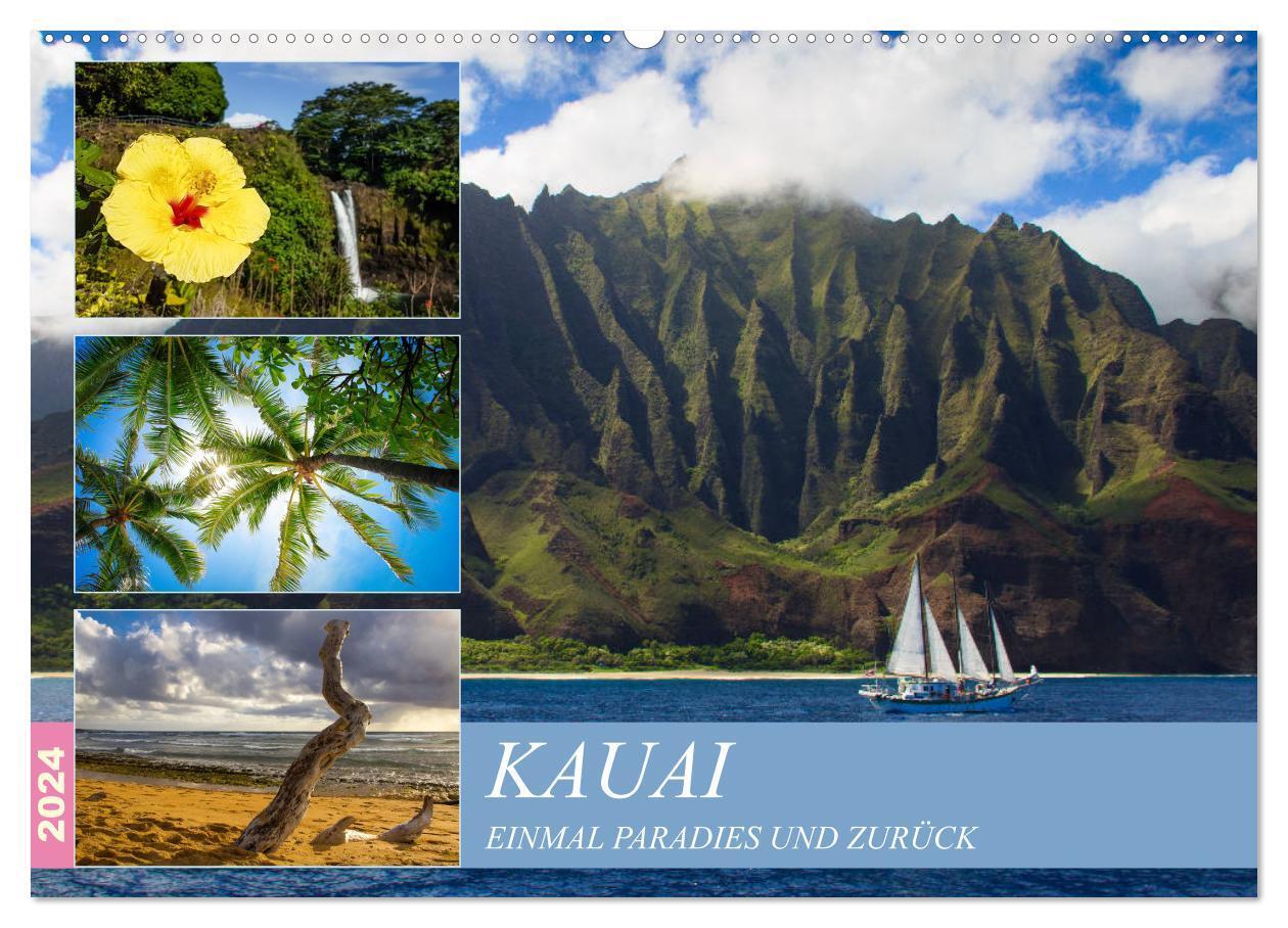 Cover: 9783675457034 | Kauai - Einmal Paradies und zurück (Wandkalender 2024 DIN A2 quer),...