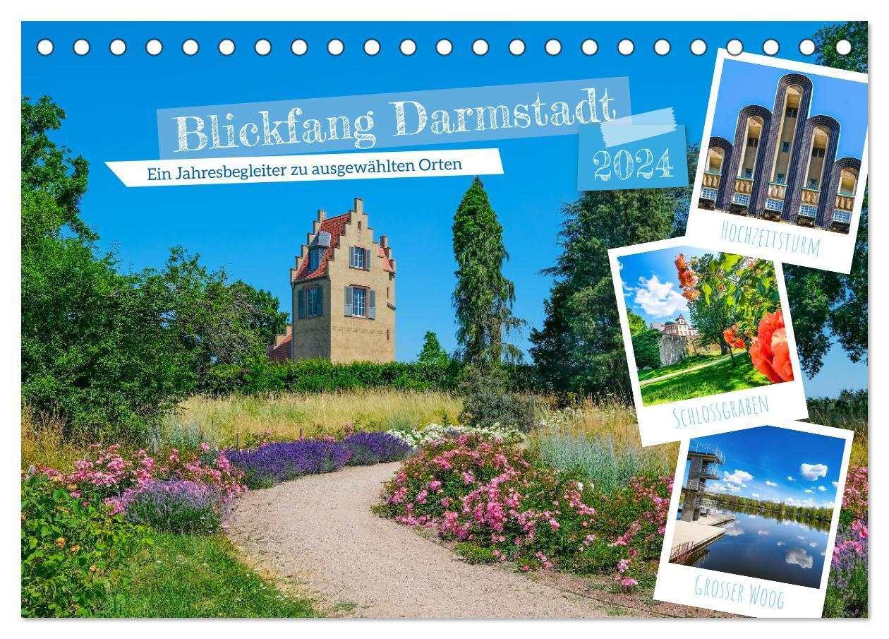 Cover: 9783383691935 | Blickfang Darmstadt! (Tischkalender 2024 DIN A5 quer), CALVENDO...