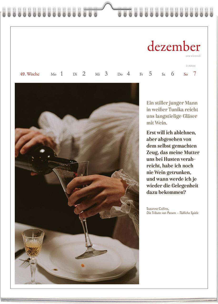 Bild: 9783747205686 | Literarischer Wein - Kalender 2025 | Wochenkalender | Vivendi Ars