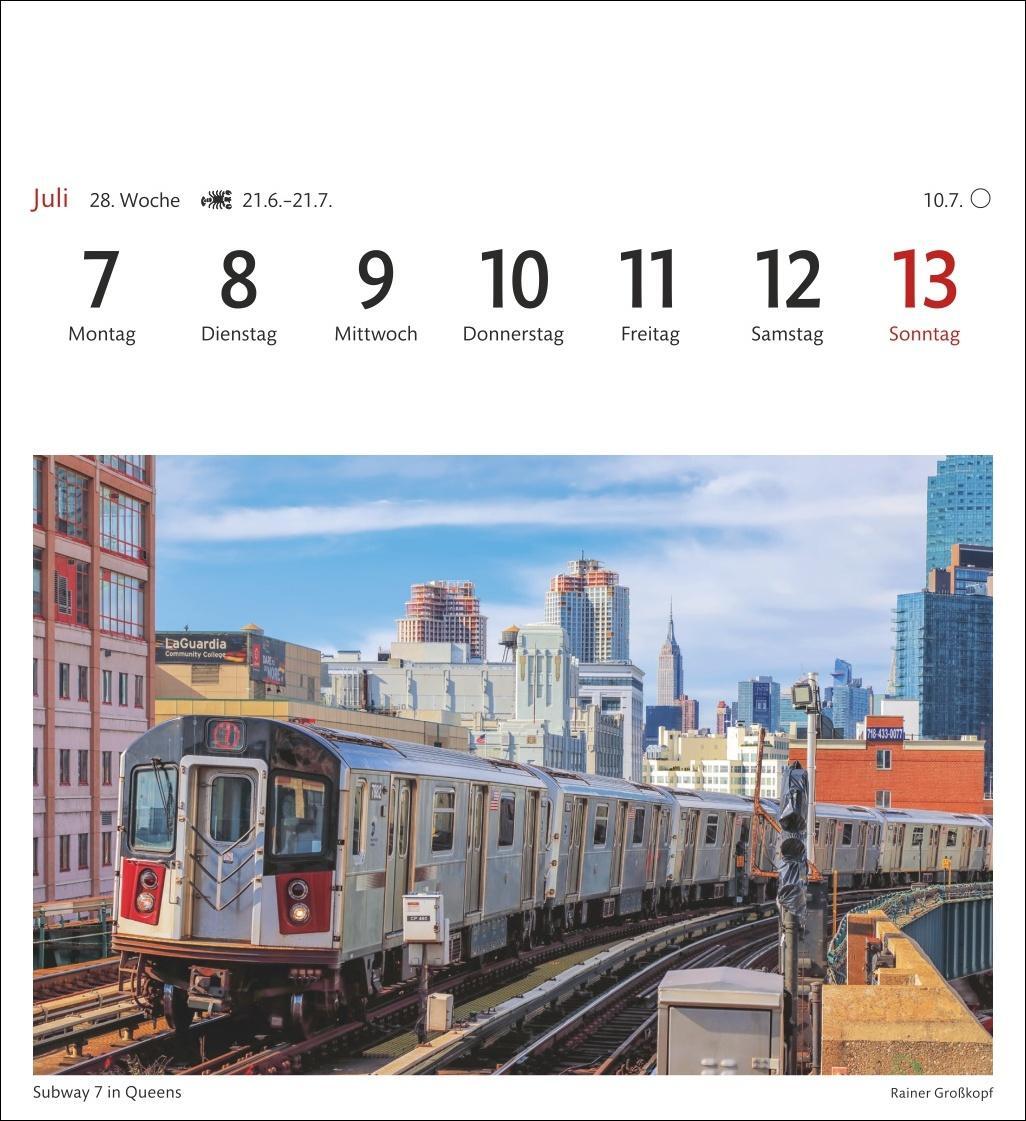 Bild: 9783840033407 | New York Sehnsuchtskalender 2025 - Wochenkalender mit 53 Postkarten