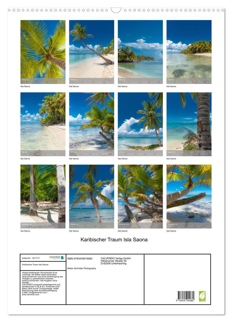 Bild: 9783435915682 | Karibischer Traum Isla Saona (Wandkalender 2025 DIN A2 hoch),...