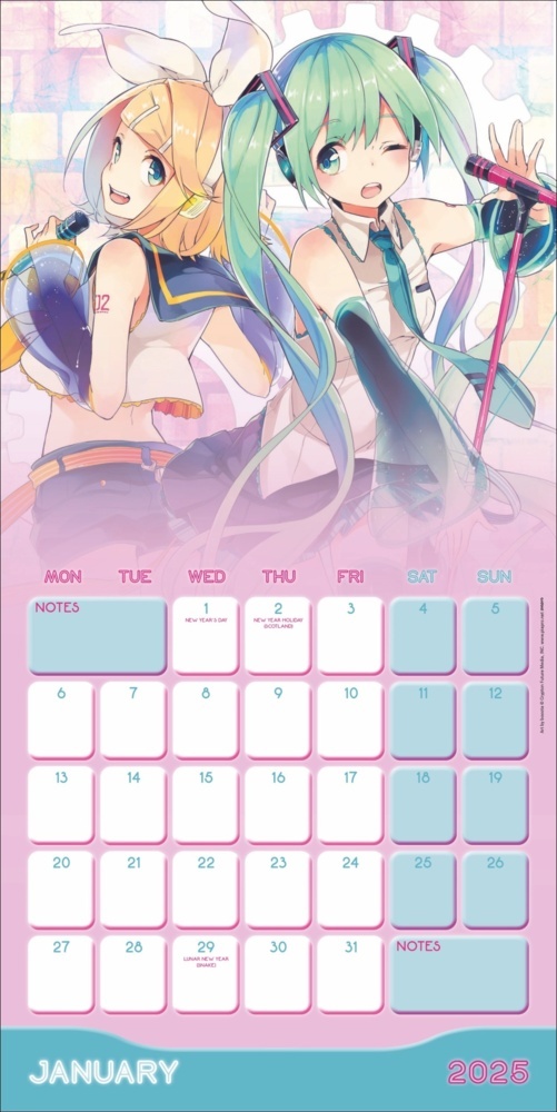 Bild: 9783840196850 | Hatsune Miku Broschurkalender 2025 | Kalender | 28 S. | Englisch