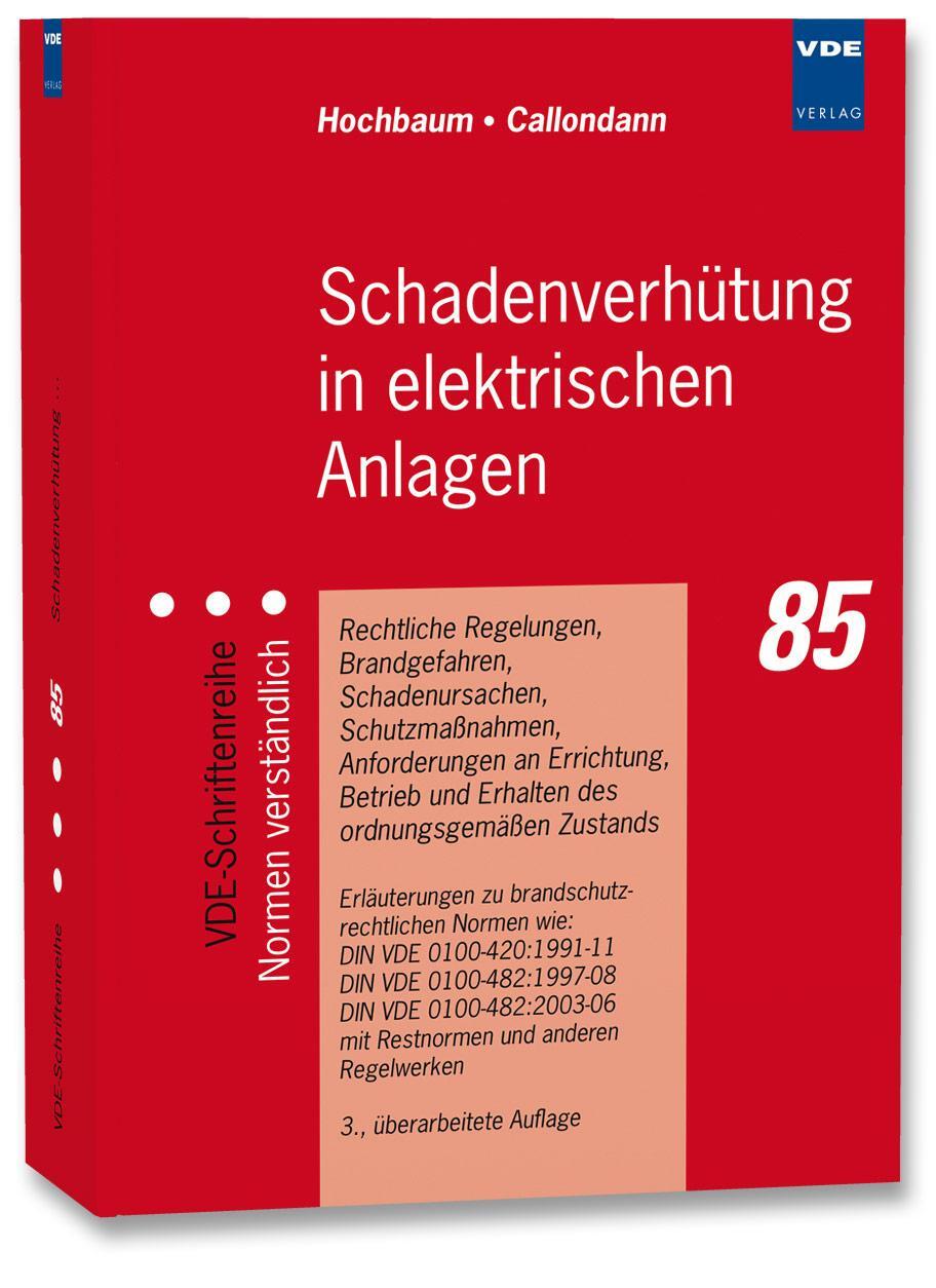 Cover: 9783800730070 | Schadenverhütung in elektrischen Anlagen | Adalbert Hochbaum (u. a.)