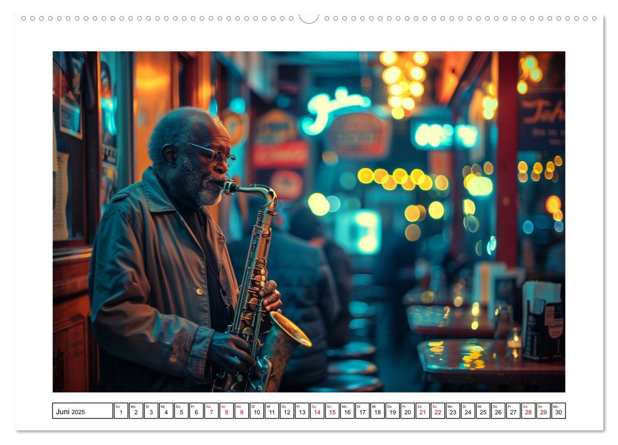 Bild: 9783383831539 | Jazz Geschichten um Mitternacht (Wandkalender 2025 DIN A2 quer),...