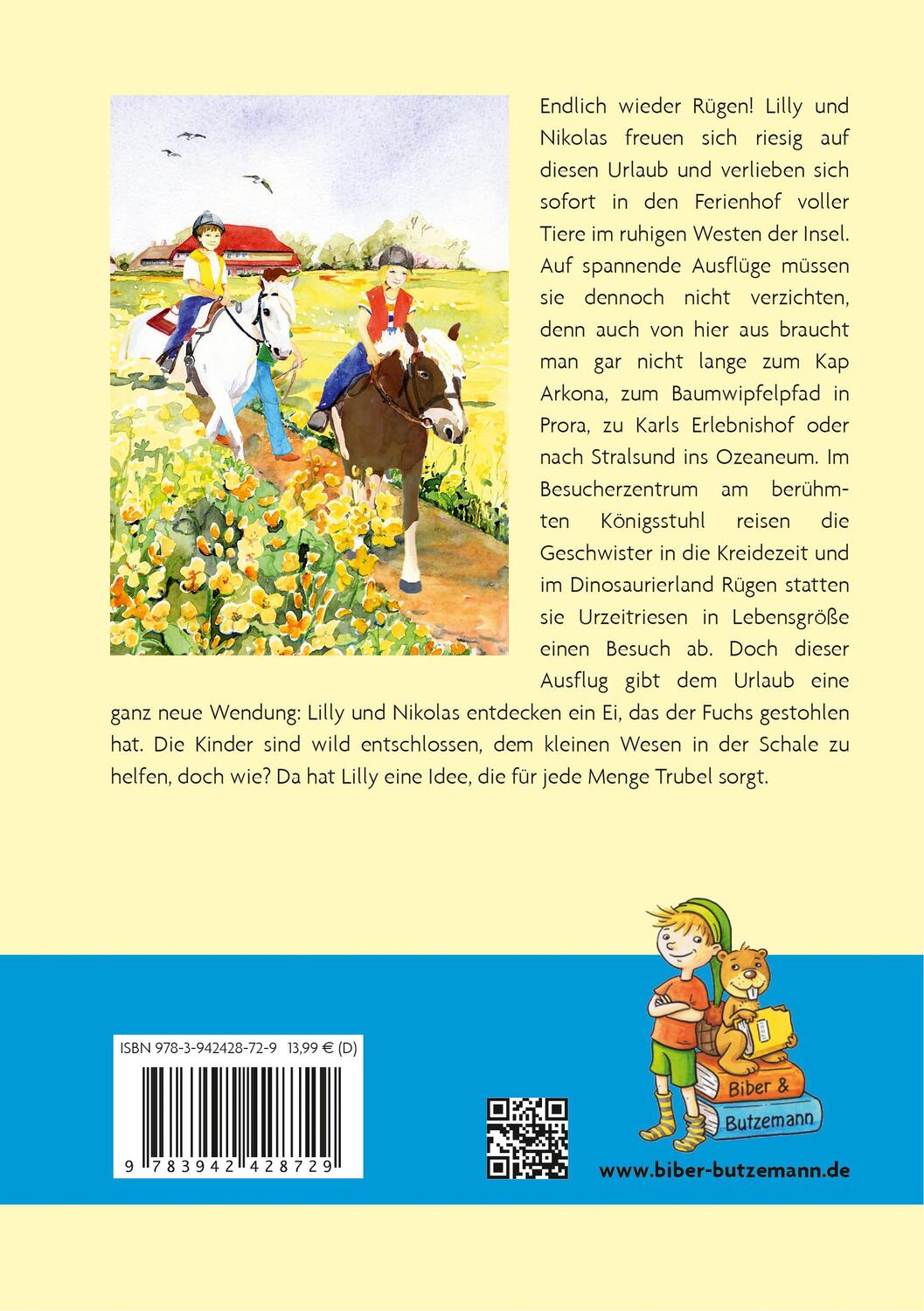 Rückseite: 9783942428729 | Neue Abenteuer auf Rügen | Lilly, Nikolas und das Kraniche | Buch