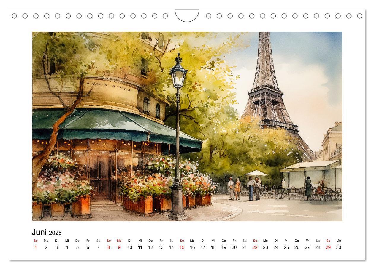 Bild: 9783383825613 | Romantisches Paris (Wandkalender 2025 DIN A4 quer), CALVENDO...