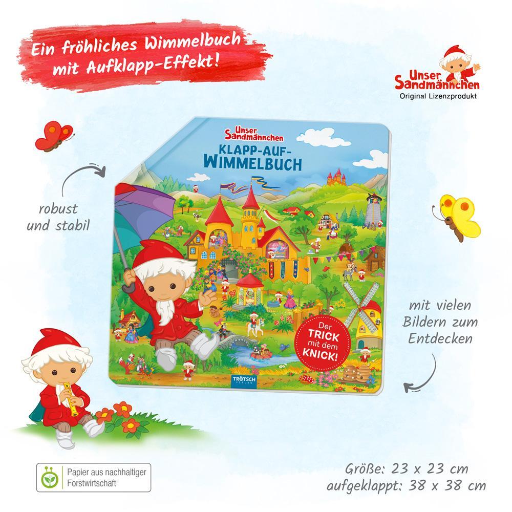 Bild: 9783988021663 | Trötsch Unser Sandmännchen Klapp-auf-Wimmelbuch Pappenbuch | KG | Buch