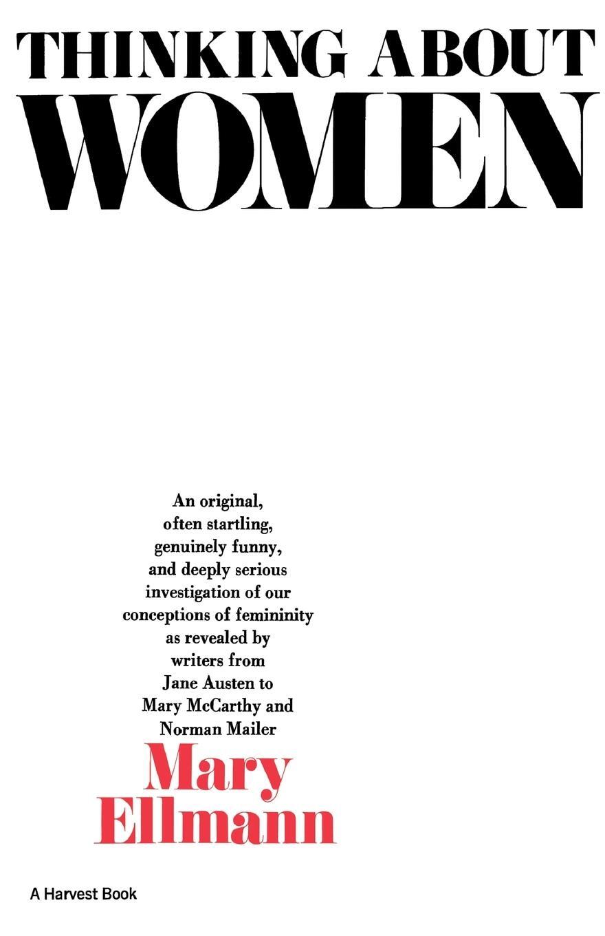 Cover: 9780156899000 | Thinking about Women | Mary Ellmann | Taschenbuch | Paperback