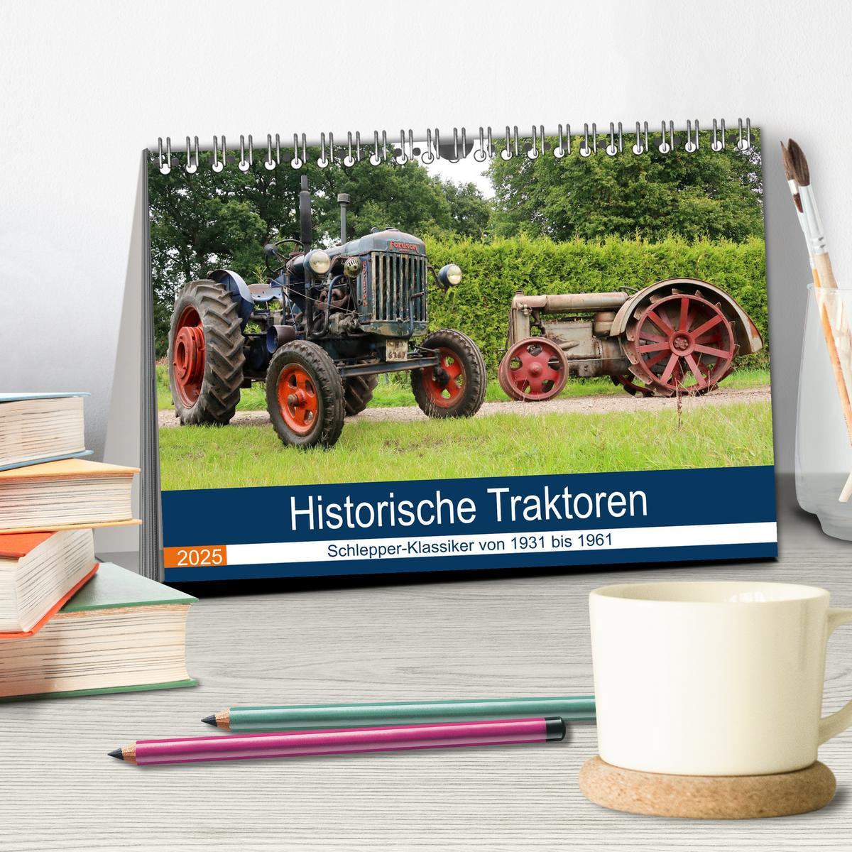 Bild: 9783435074716 | Historische Traktoren 2025 (Tischkalender 2025 DIN A5 quer),...