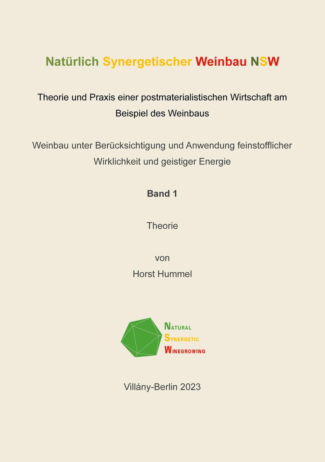 Cover: 9783757810139 | Natürlich Synergetischer Weinbau | Horst Hummel | Taschenbuch | 176 S.