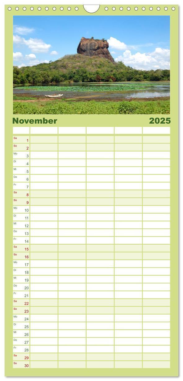 Bild: 9783457121535 | Familienplaner 2025 - Sri Lanka mit 5 Spalten (Wandkalender, 21 x...