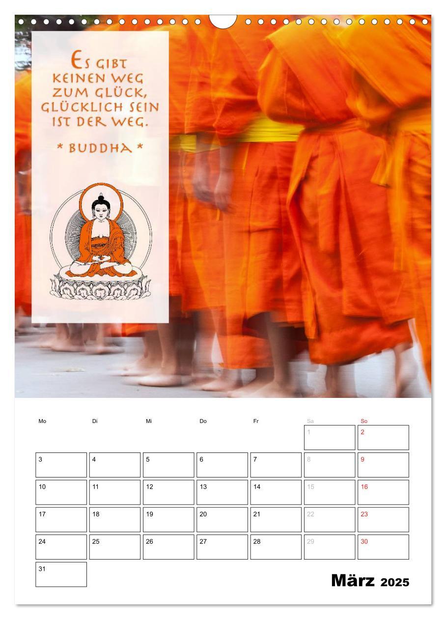 Bild: 9783457013021 | BUDDHAS ZITATE Buddhistische Weisheiten (Wandkalender 2025 DIN A3...