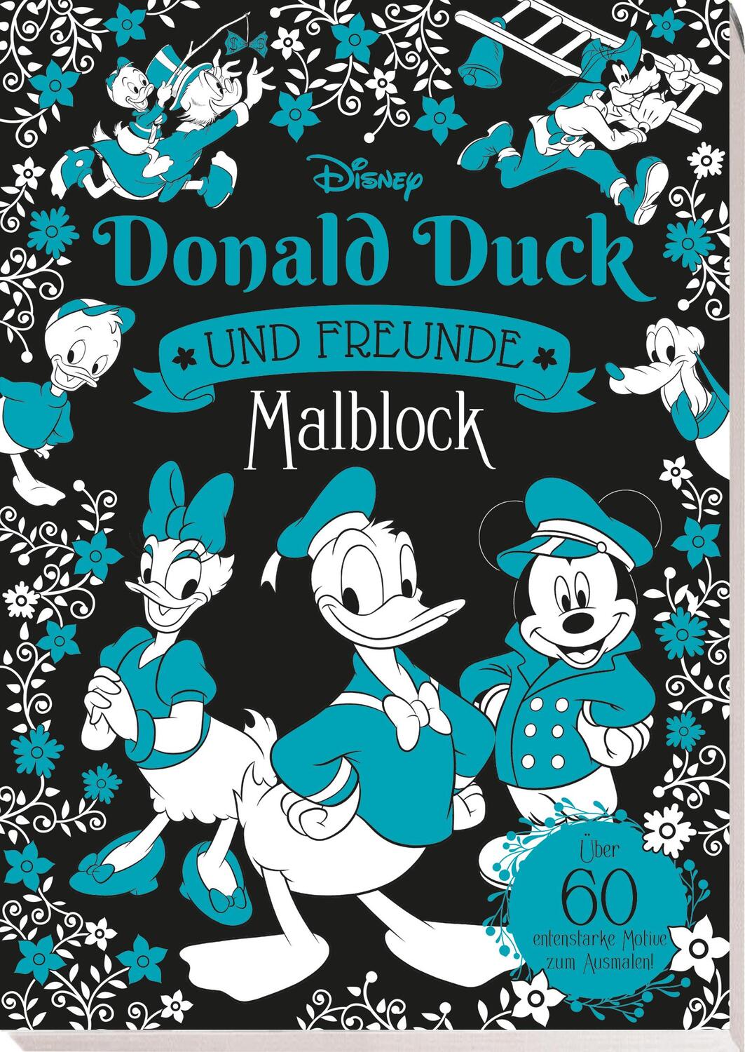 Cover: 9783833244353 | Disney Donald Duck und Freunde: Malblock | Block mit Goldfolienpägung