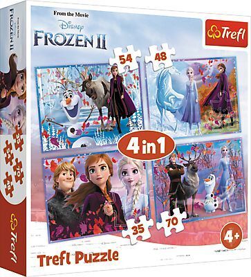 Cover: 5900511343236 | 4 in 1 Puzzle - Disney Frozen (Kinderpuzzle) | Spiel | In Spielebox