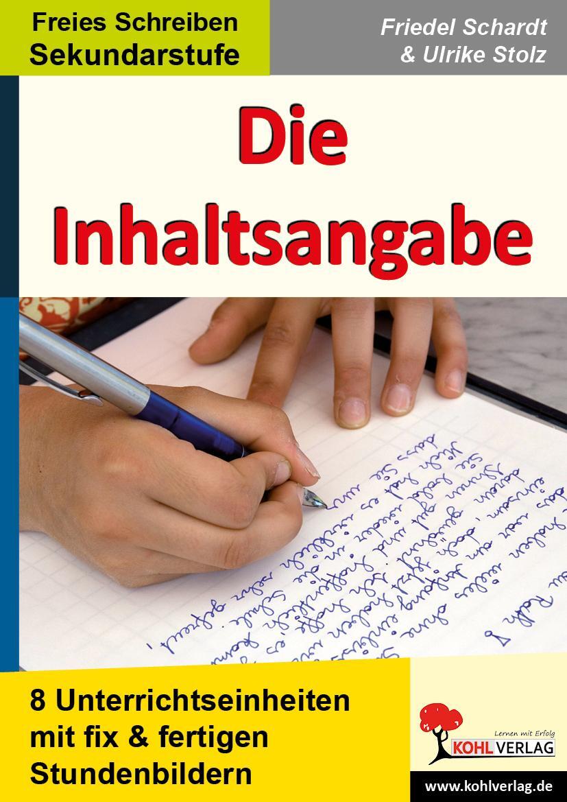 Cover: 9783866328983 | Die Inhaltsangabe | Taschenbuch | Deutsch | 2010 | Kohl Verlag