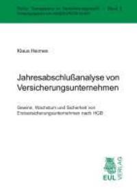 Cover: 9783899360868 | Jahresabschlußanalyse von Versicherungsunternehmen | Klaus Heimes