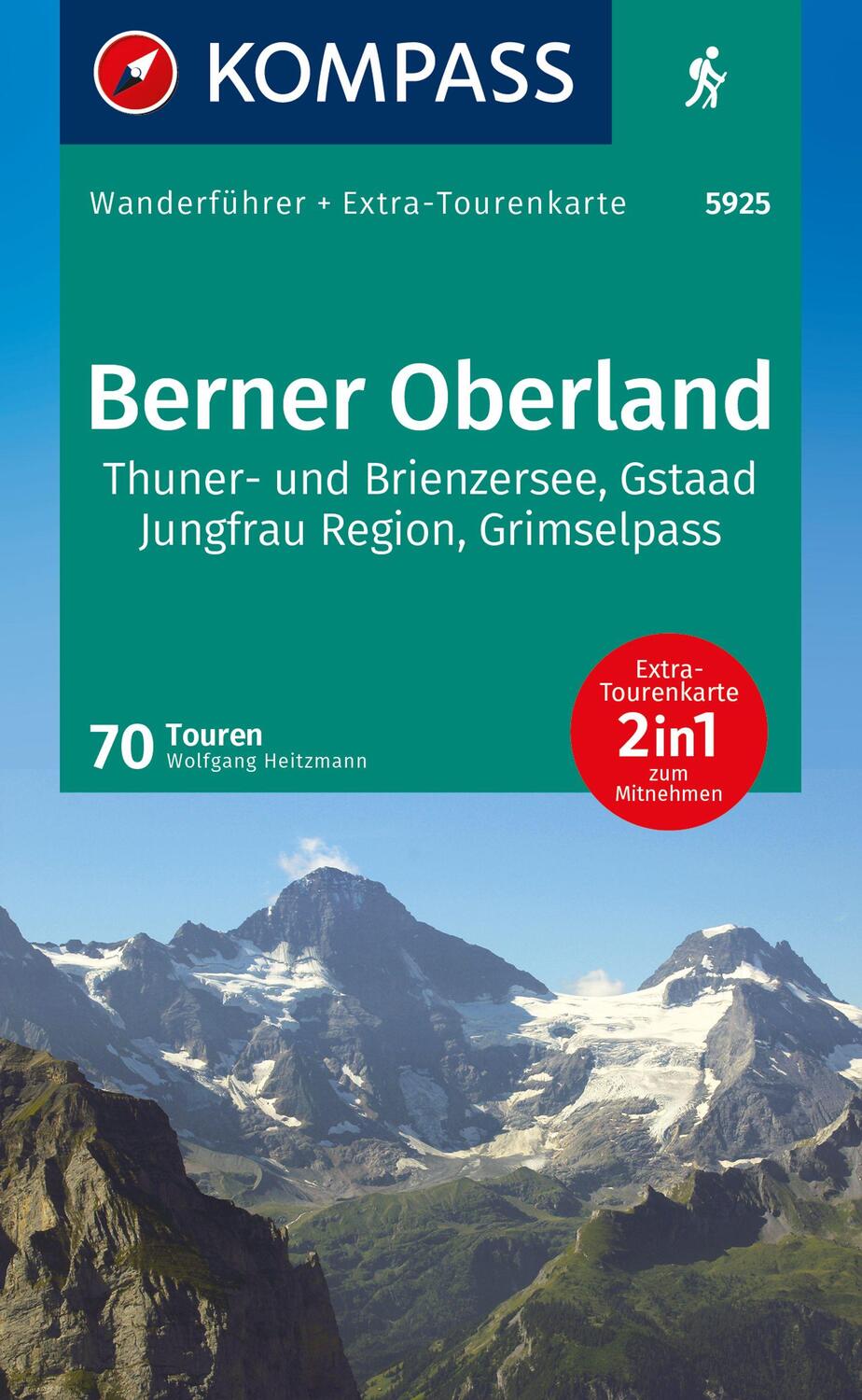Cover: 9783991540830 | KOMPASS Wanderführer Berner Oberland, 70 Touren mit Extra-Tourenkarte