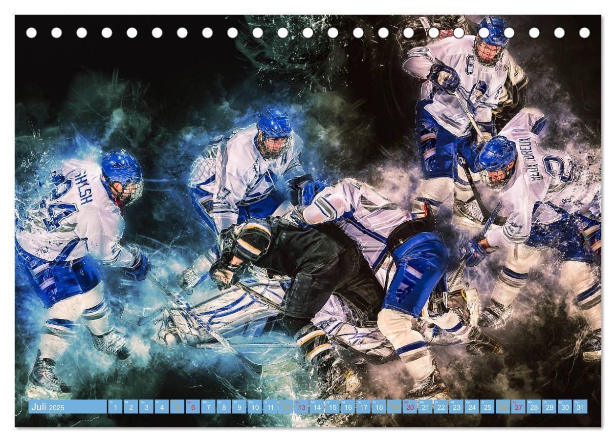 Bild: 9783435412129 | Eishockey - extrem cool (Tischkalender 2025 DIN A5 quer), CALVENDO...