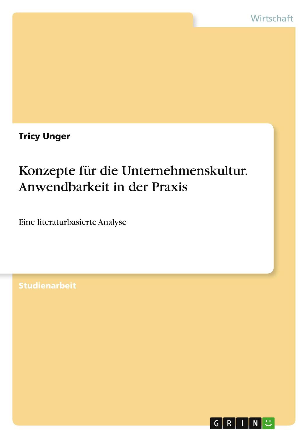 Cover: 9783346224422 | Konzepte für die Unternehmenskultur. Anwendbarkeit in der Praxis