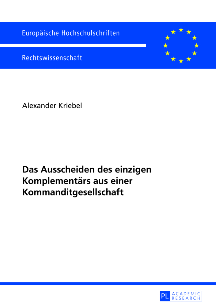 Cover: 9783631626092 | Das Ausscheiden des einzigen Komplementärs aus einer...