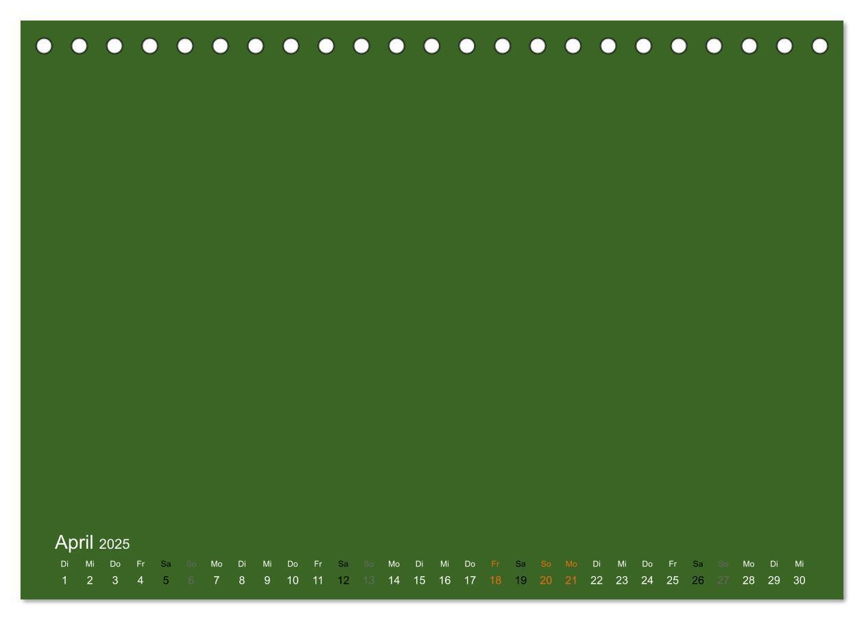 Bild: 9783435767496 | Bastelkalender - dunkel Grün (Tischkalender 2025 DIN A5 quer),...