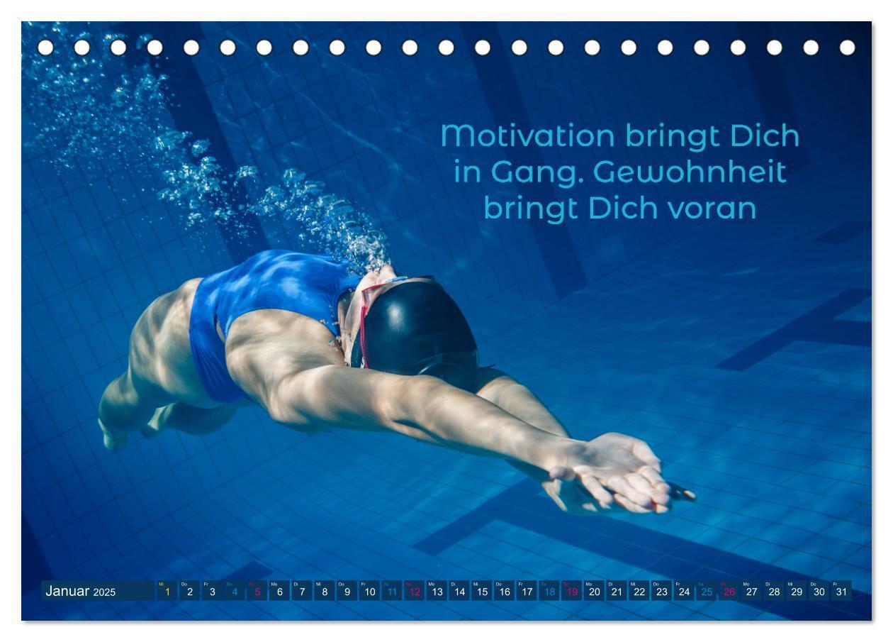 Bild: 9783383906541 | Schwimmen und SUP Begleitet mit coolen Sprüchen (Tischkalender 2025...