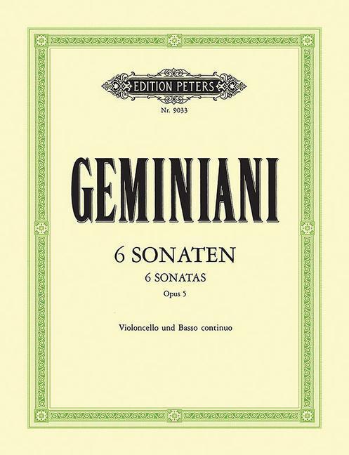 Cover: 9790014106072 | 6 Sonatas for Cello and Continuo Op. 5 | Taschenbuch | Englisch | 2022