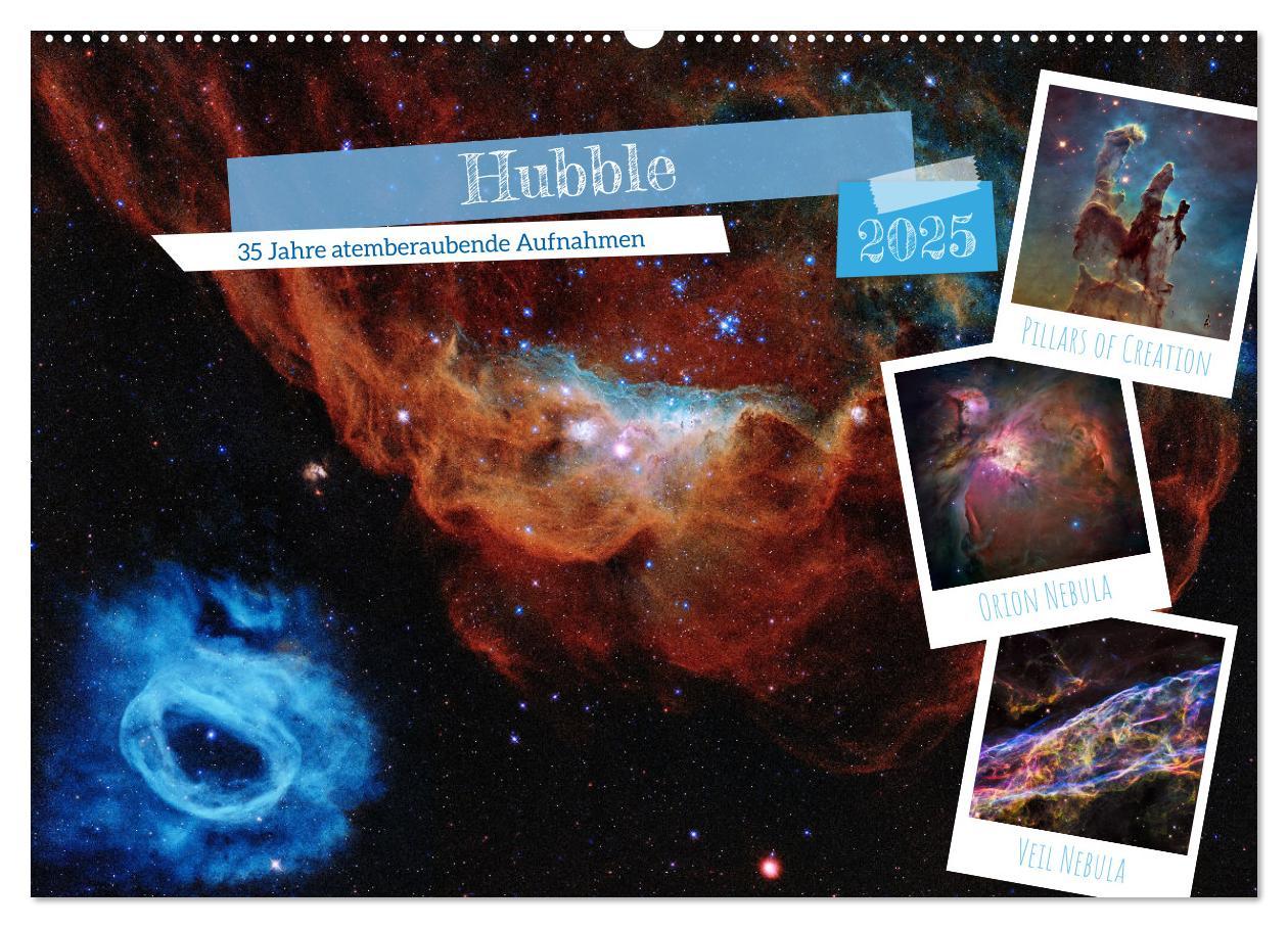 Cover: 9783457139233 | Hubble - 35 Jahre atemberaubende Aufnahmen (Wandkalender 2025 DIN...