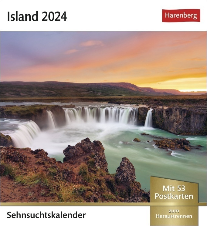 Cover: 9783840029530 | Island Sehnsuchtskalender 2024. Fernweh in einem Foto-Kalender zum...