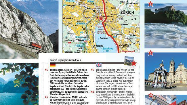 Bild: 9783828308329 | Grand Tour of Switzerland 1 : 275 000 Touring Map | Taschenbuch | 2015
