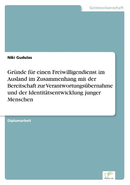 Cover: 9783838655499 | Gründe für einen Freiwilligendienst im Ausland im Zusammenhang mit...