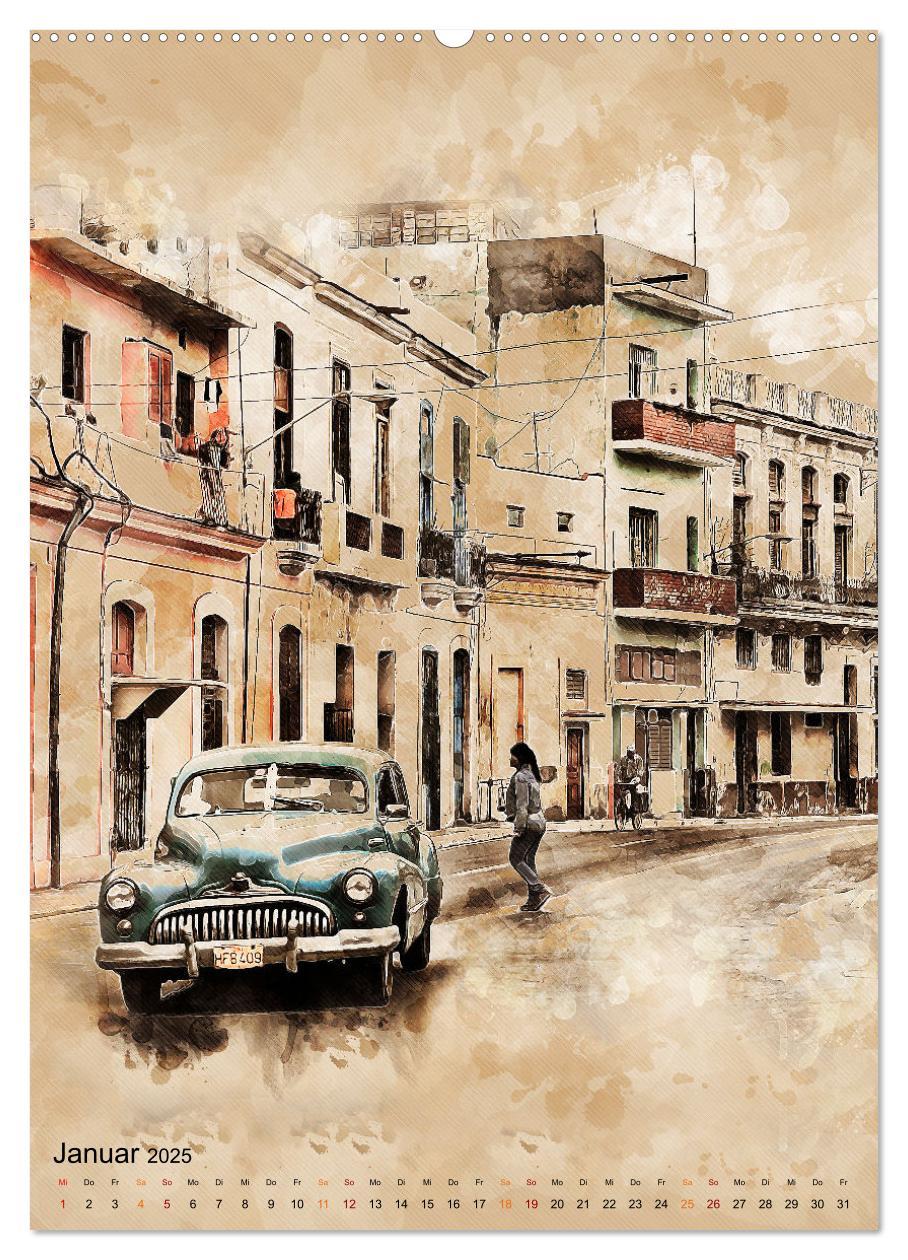 Bild: 9783435908646 | Cuba Retro Kalender (Wandkalender 2025 DIN A2 hoch), CALVENDO...