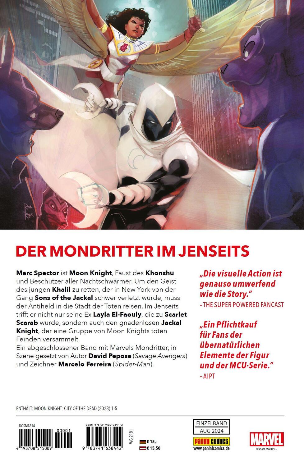 Rückseite: 9783741638442 | Moon Knight: Stadt der Toten | David Pepose (u. a.) | Taschenbuch