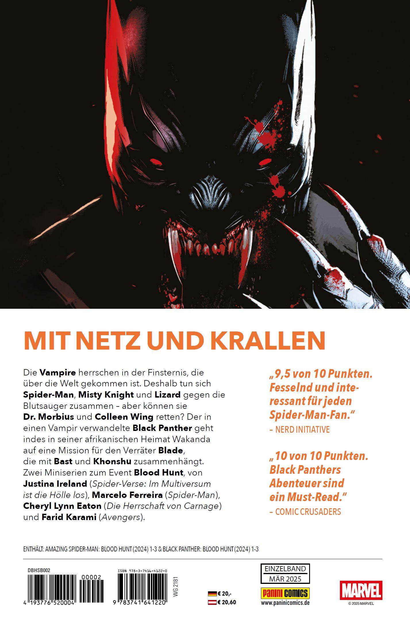 Rückseite: 9783741641220 | Blood Hunt: Spider-Man/Black Panther | Chris Campana (u. a.) | Buch