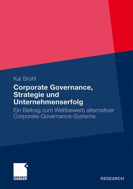 Cover: 9783834919663 | Corporate Governance, Strategie und Unternehmenserfolg | Kai Brühl