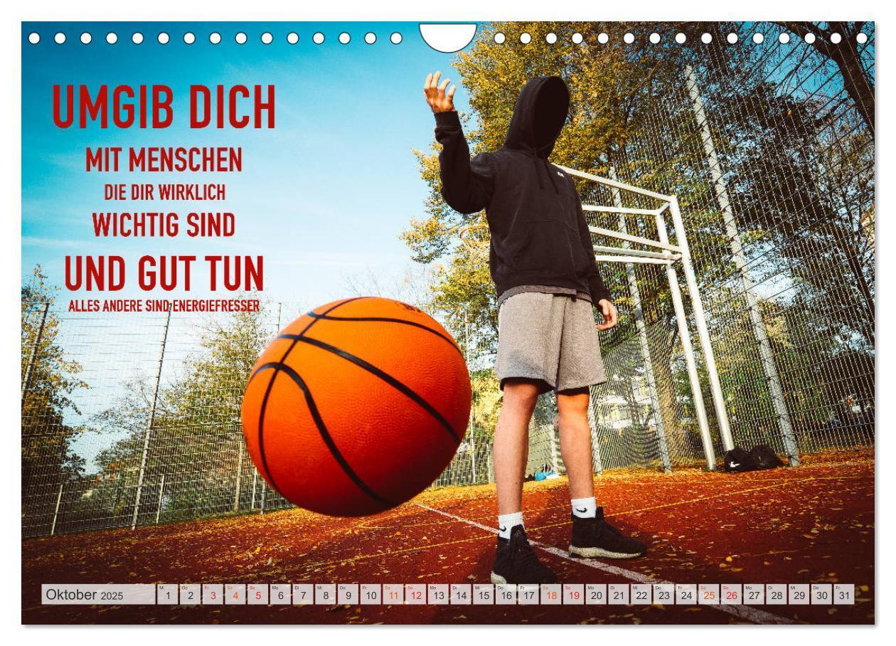 Bild: 9783435123377 | Positive Sprüche - Motivation und Basketball (Wandkalender 2025 DIN...