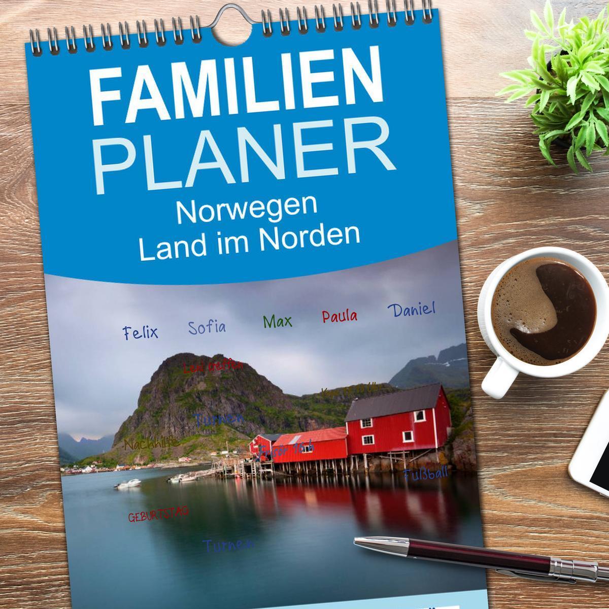 Bild: 9783457113219 | Familienplaner 2025 - Norwegen - Land im Norden mit 5 Spalten...