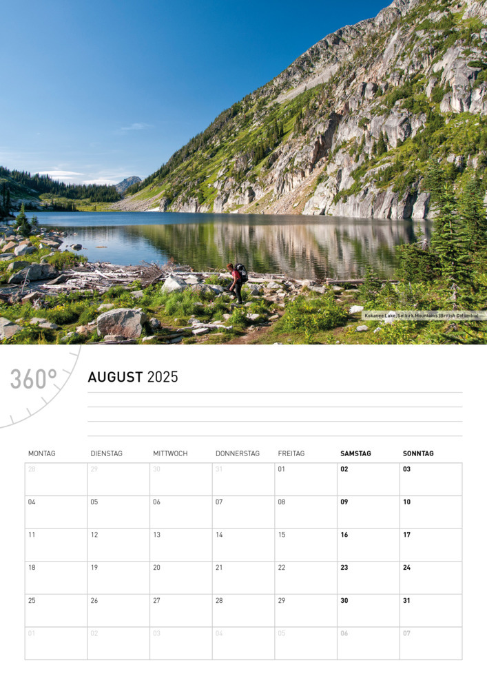 Bild: 9783968555744 | 360° Kanada - Der Westen Broschürenkalender 2025 | Christian Heeb