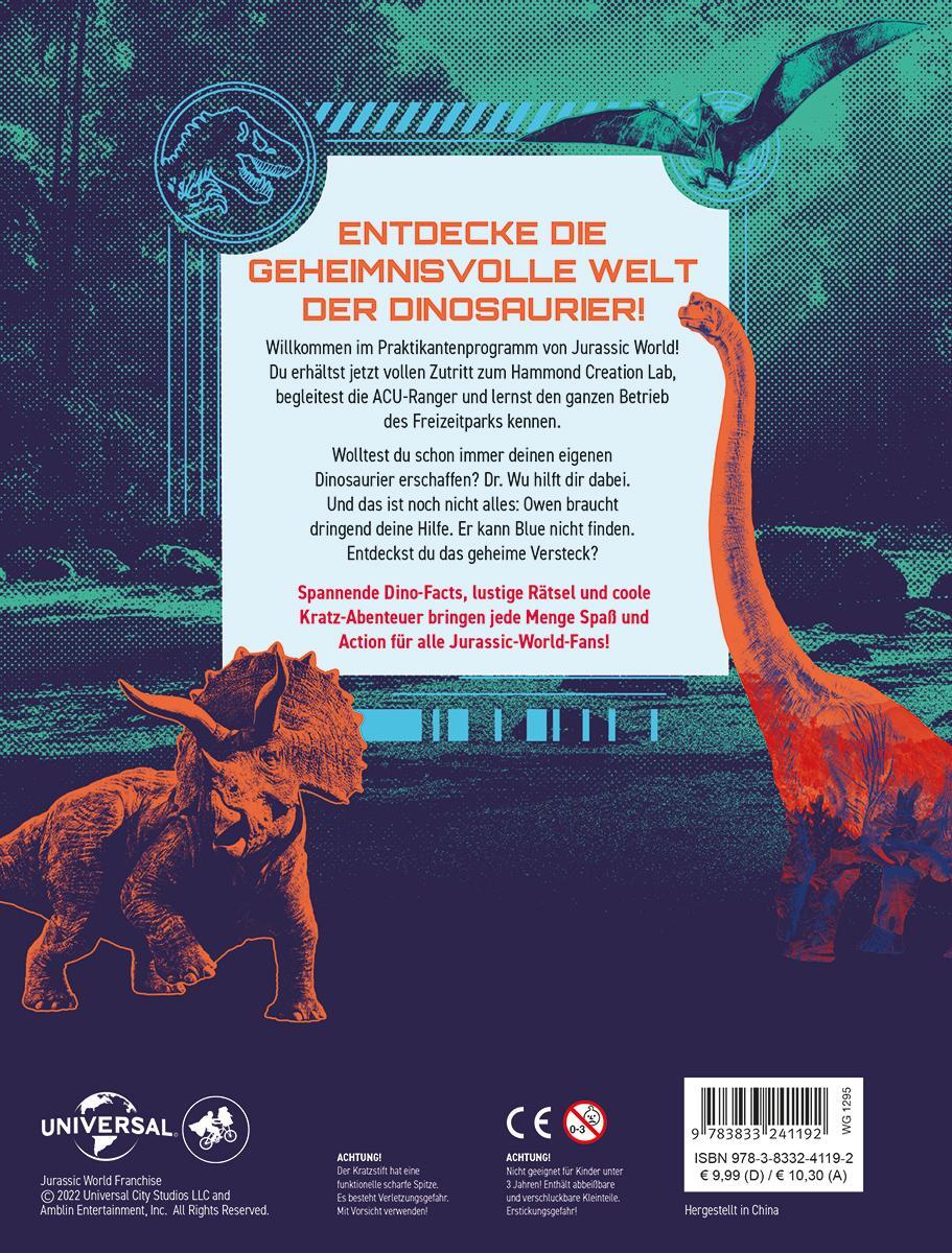 Rückseite: 9783833241192 | Jurassic World: Mein cooler Dinosaurier-Kratzspaß | Marilyn Easton