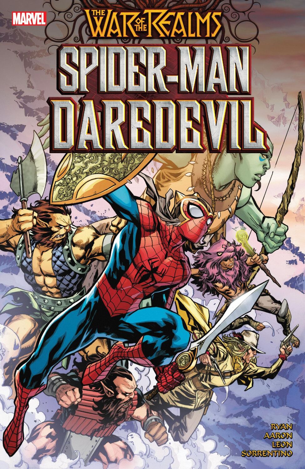 Cover: 9781302919283 | WAR OF THE REALMS: SPIDER-MAN/DAREDEVIL | Jason Aaron (u. a.) | Buch