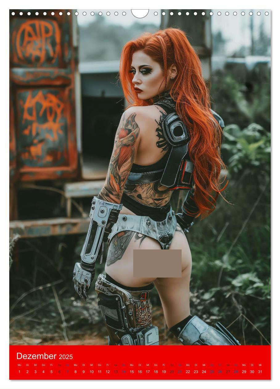 Bild: 9783383816307 | RED HAIR - Cyberladys (Wandkalender 2025 DIN A3 hoch), CALVENDO...