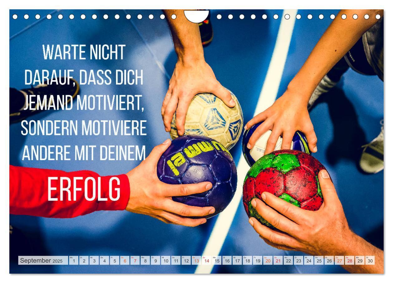 Bild: 9783435117499 | Positive Gedanken - Motivation und Handball (Wandkalender 2025 DIN...