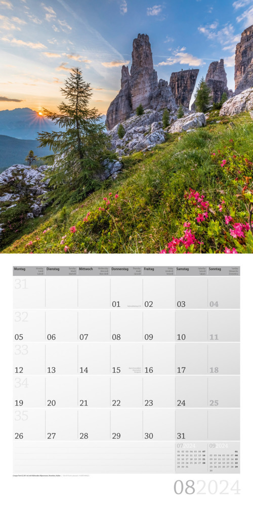 Bild: 9783838444147 | Alpen Kalender 2024 - 30x30 | Ackermann Kunstverlag | Kalender | 28 S.