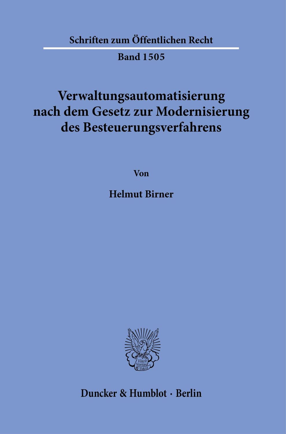 Cover: 9783428188451 | Verwaltungsautomatisierung nach dem Gesetz zur Modernisierung des...