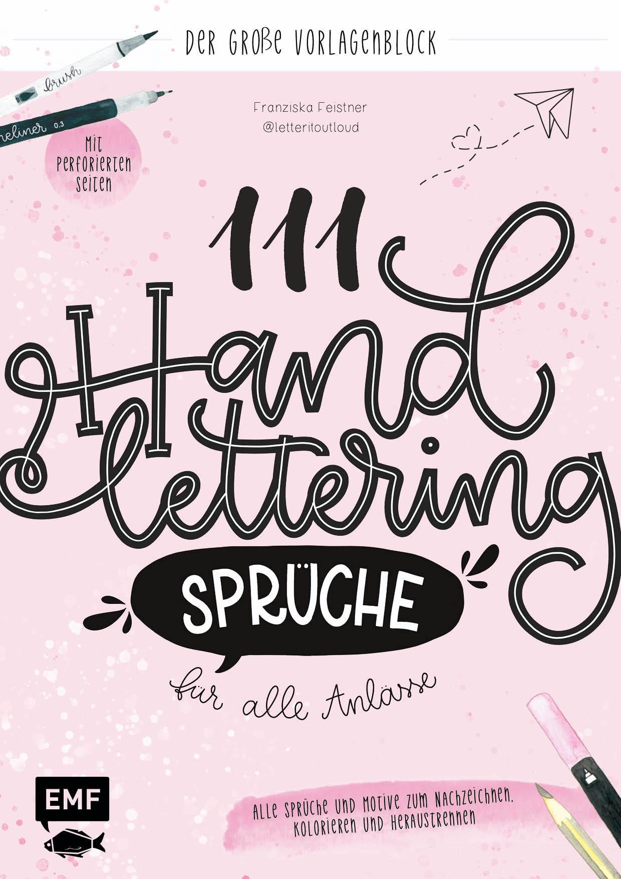 Cover: 9783745904017 | 111 Handlettering-Sprüche für alle Anlässe - Der große Vorlagen-Block