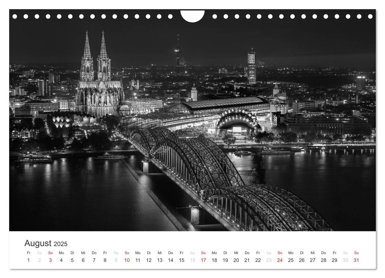 Bild: 9783435557301 | Köln - monochrome Ansichten (Wandkalender 2025 DIN A4 quer),...