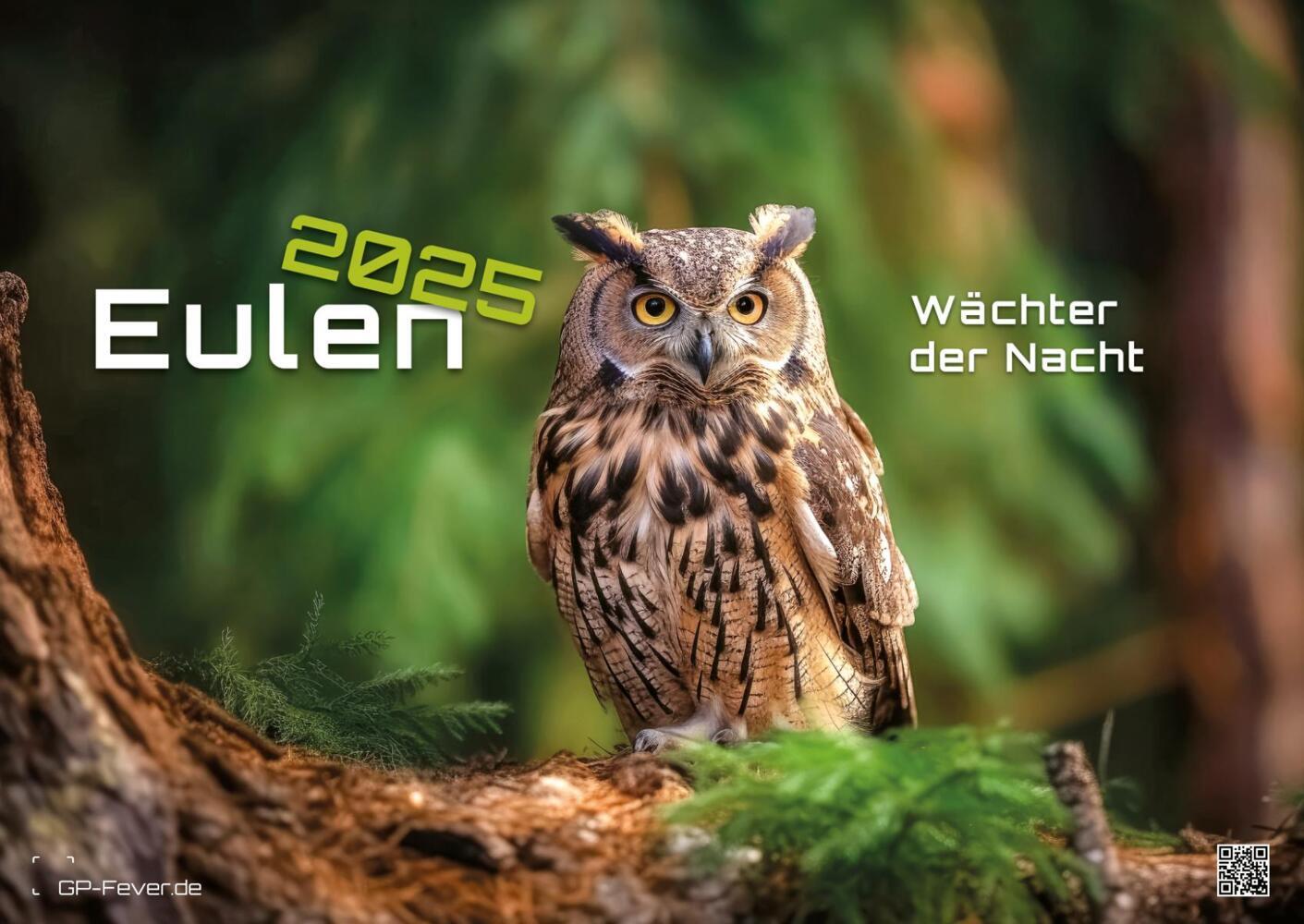 Cover: 9783986733940 | Eulen - Wächter der Nacht - 2025 - Kalender DIN A2 | GP-Fever.de