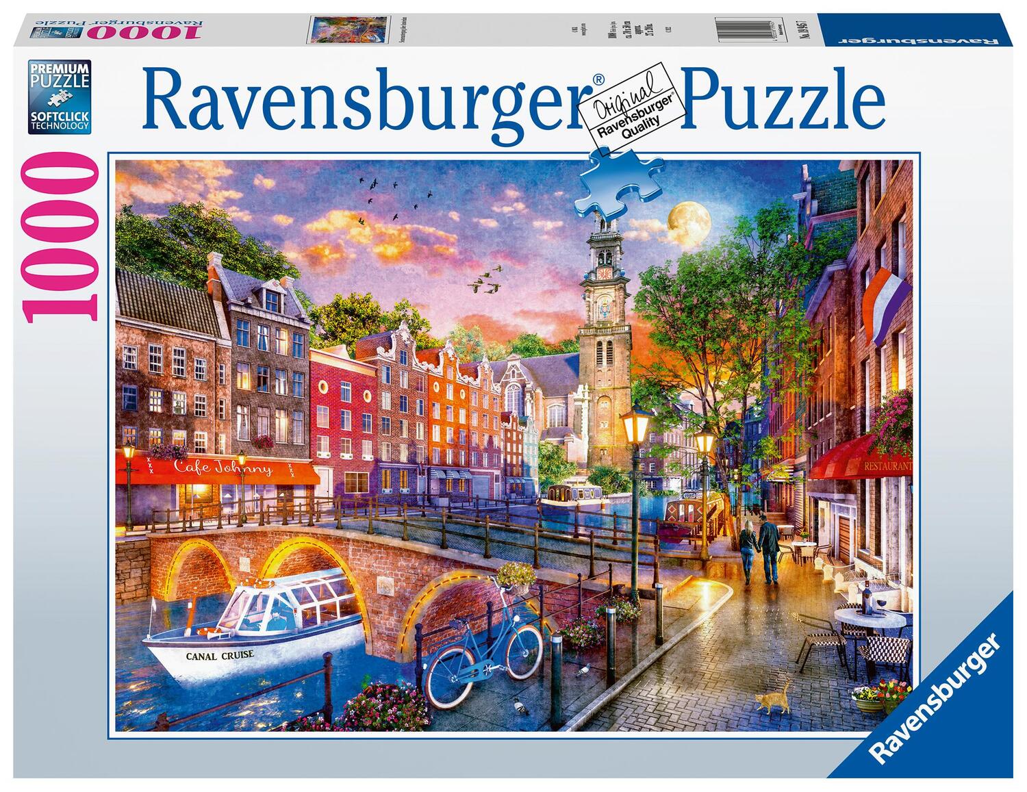 Cover: 4005556199457 | Ravensburger Puzzle - Sonnenuntergang über Amsterdam - 1000 Teile...